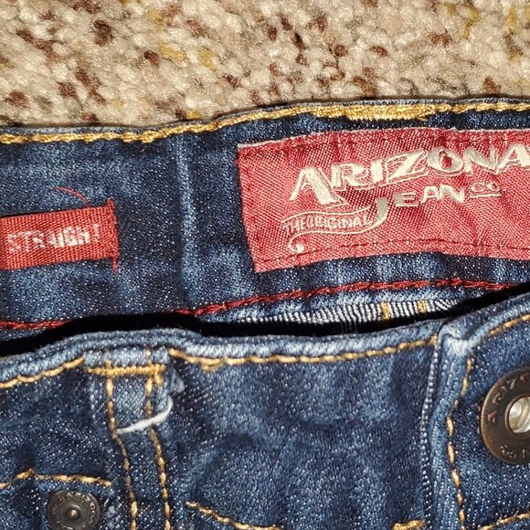 Girls Arizona Straight Blue Jeans with adjustable bands, Size 10 - Picture 3 of 5